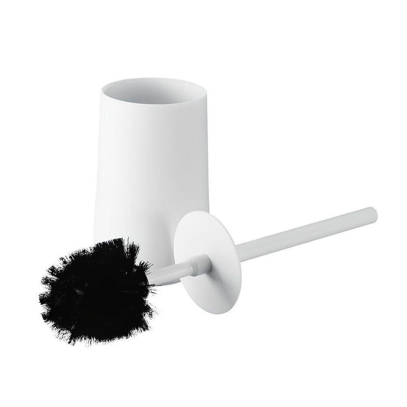 Conjunto Para Banheiro 5 Peças Branco Escova Sanitária, Lixeira, Porta escova, Dispenser E Bandeja