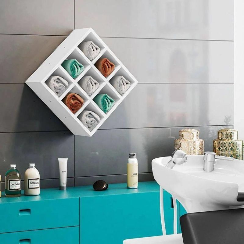 Nicho Decorativo Porta Toalha Barbearia Branco - Ajl Móveis