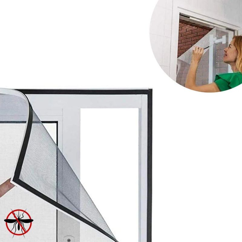 Tela Mosquiteiro Magnetica Para Janela Rede Removivel Anti Insetos Facil Instalação - Branco