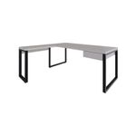 Mesa Em L Presidente C-01 Gav 190x160x75cm Yon - Off White-estpreta Off White-estpreta