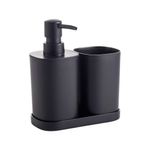 Conjunto Para Banheiro Com 3 Peças Quadrado Preto - Mood