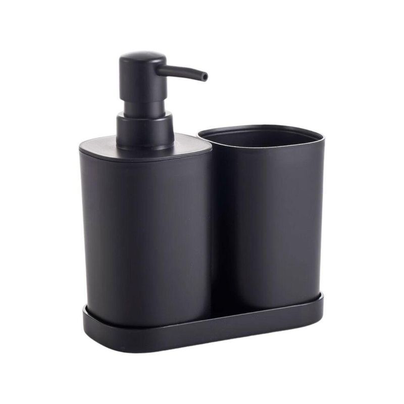 Conjunto Para Banheiro Com 3 Peças Quadrado Preto - Mood