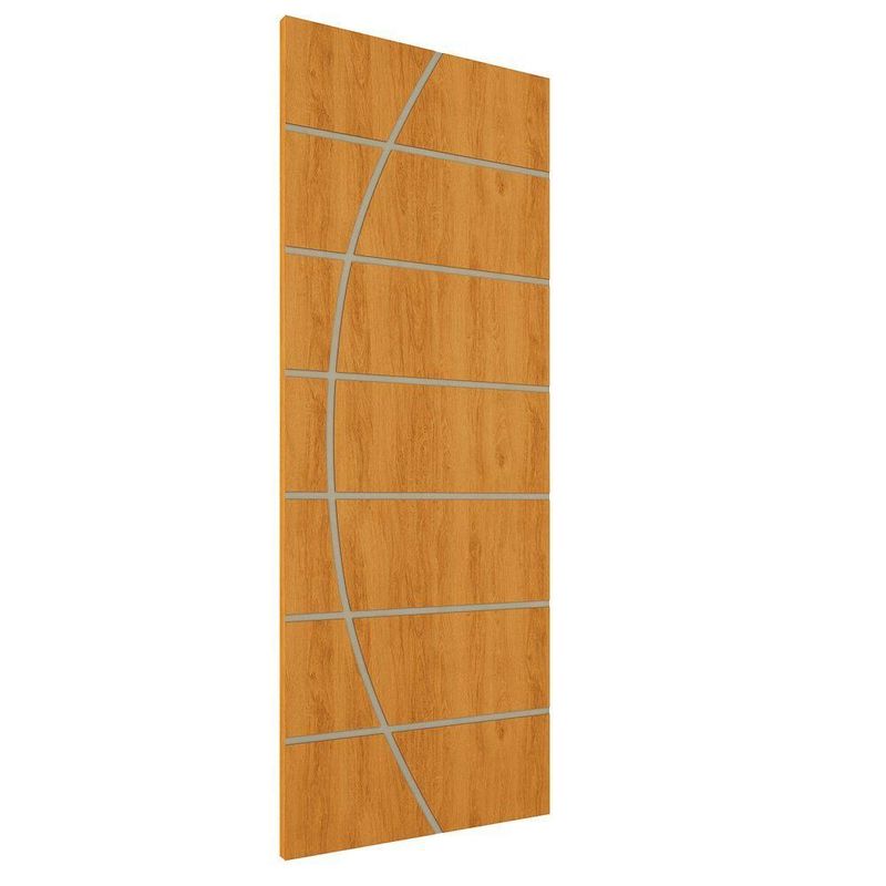 Porta Frisada R20c de Abrir MDF 210x80CM para Uso Interno Pintura UV Cerejeira