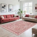 Tapete Aurora Clássico Retangular 100x150 78% Polipropileno 22% Poliéster Vermelho