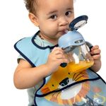Babador Com Bolso Coletor Luke Impermeável E Lavável