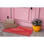 Tapete Passadeira Ps 38 Retangular 66x100CM Sisal Polipropileno Vermelho Liso Sólido