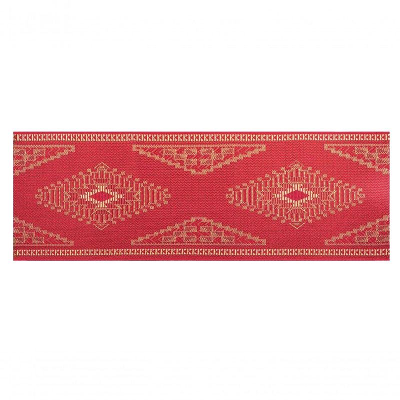 Tapete Passadeira Ps 38 Retangular 66x100CM Sisal Polipropileno Vermelho Liso Sólido