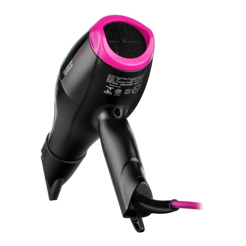 Secador De Cabelo Titanium 2100W Preto/pink 220V