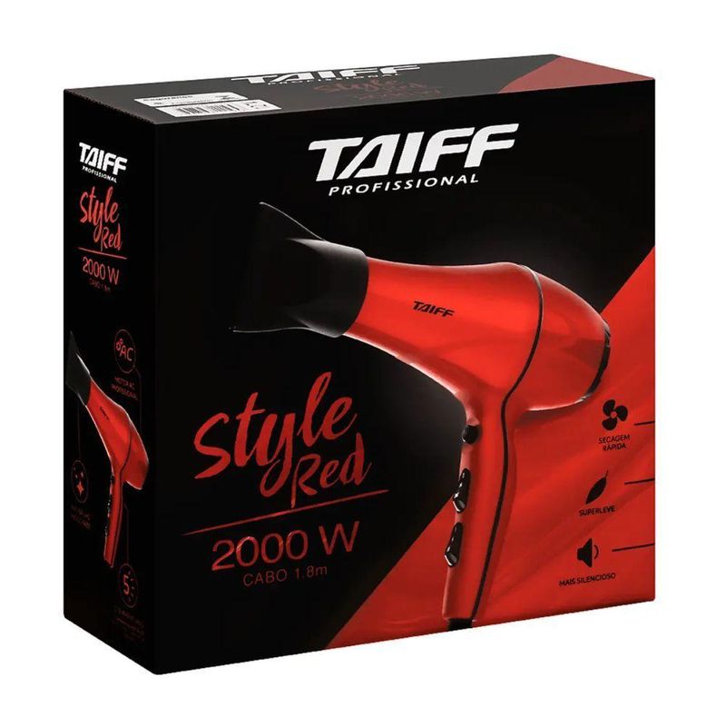 Secador De Cabelo Style Red 2000W Vermelho 110V
