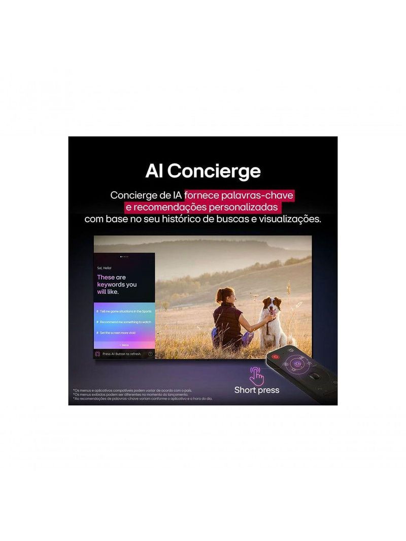 Smart TV LG OLED AI B5 4K de 77 Polegadas 2025