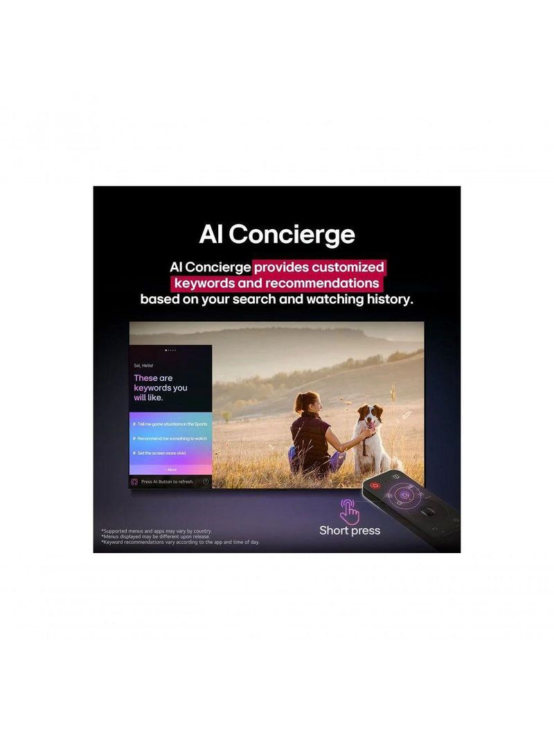 TV LG 4K UHD AI 65 UA75 2025 - a7  Pro e WebOS 25 Bivolt