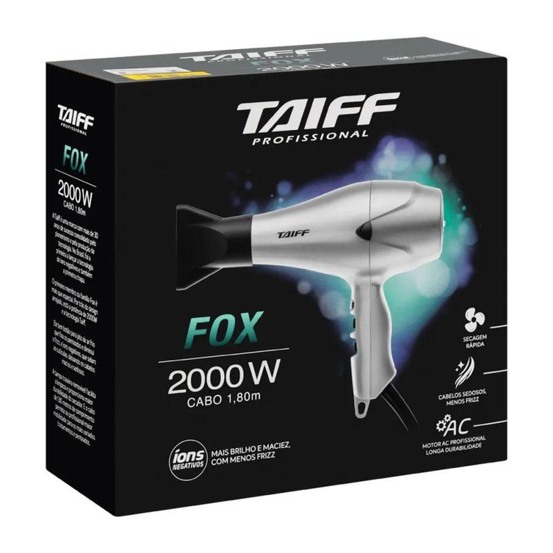 Secador De Cabelo Fox 2000W Prata 220V