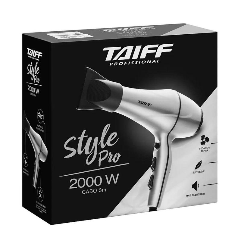 Secador De Cabelo Style Pro 2000W Prata 220V