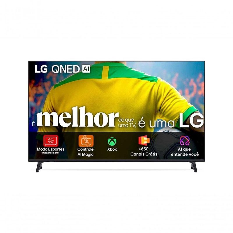 Smart TV 4K 86 LG QNED73 Portal de Games Processador AI &alpha;7 Ger8 4K Super Google Cast Integrado Controle AI Magic WebOS 25