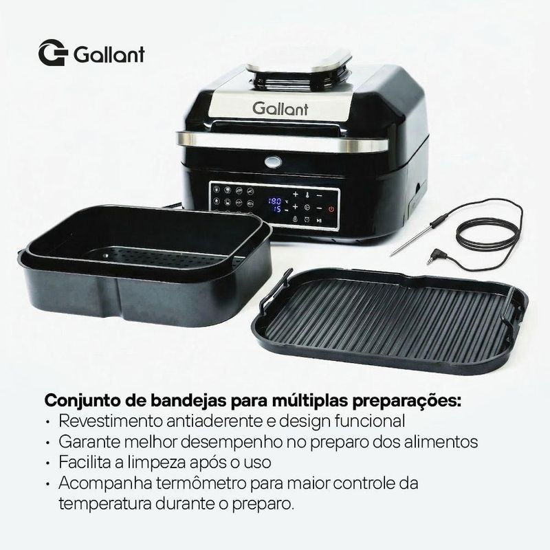 Air Fryer Barbecue Gallant 6,5L One-Touch GFE06 220V (GFE06BTA-PT220)