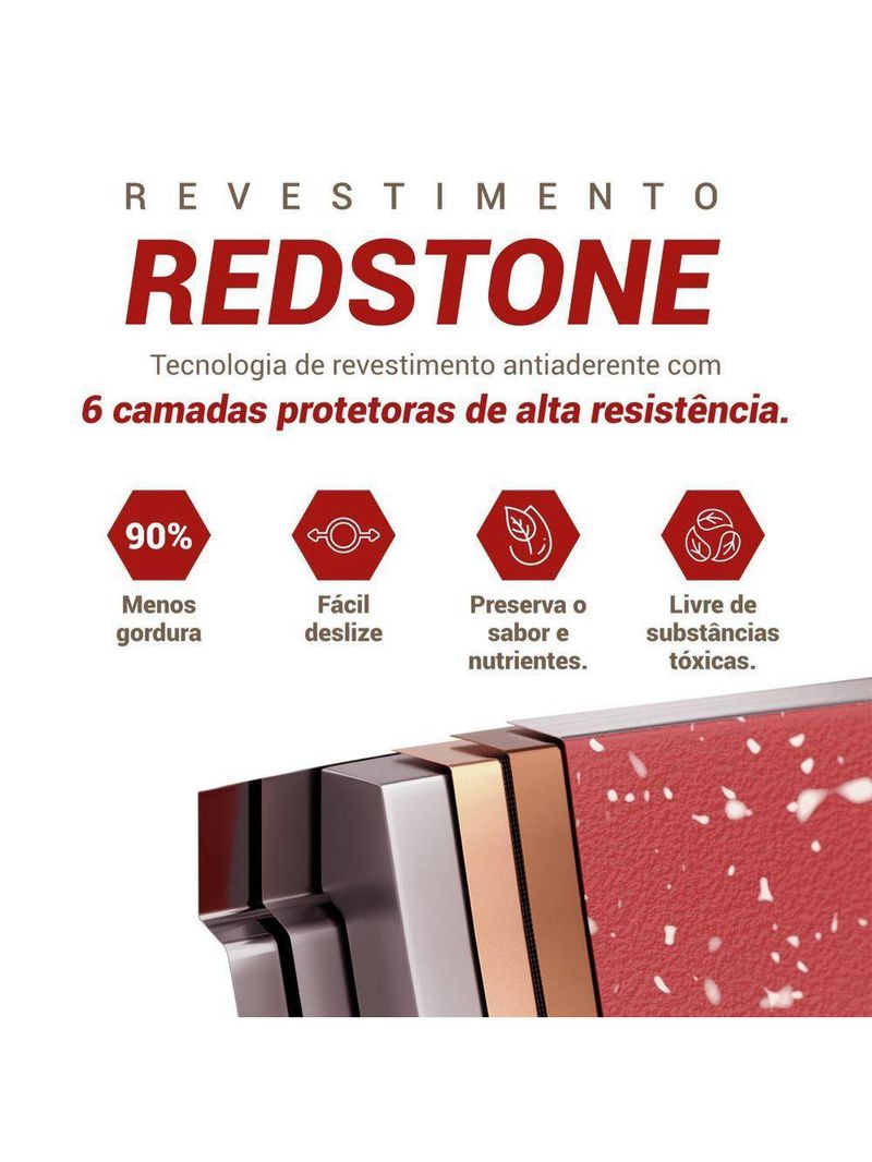 Panela Philco Redstone 4,6L com Tampa de Vidro PPN24A