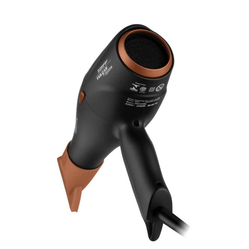 Secador De Cabelo Vulcan Digital 2500W Preto 220V