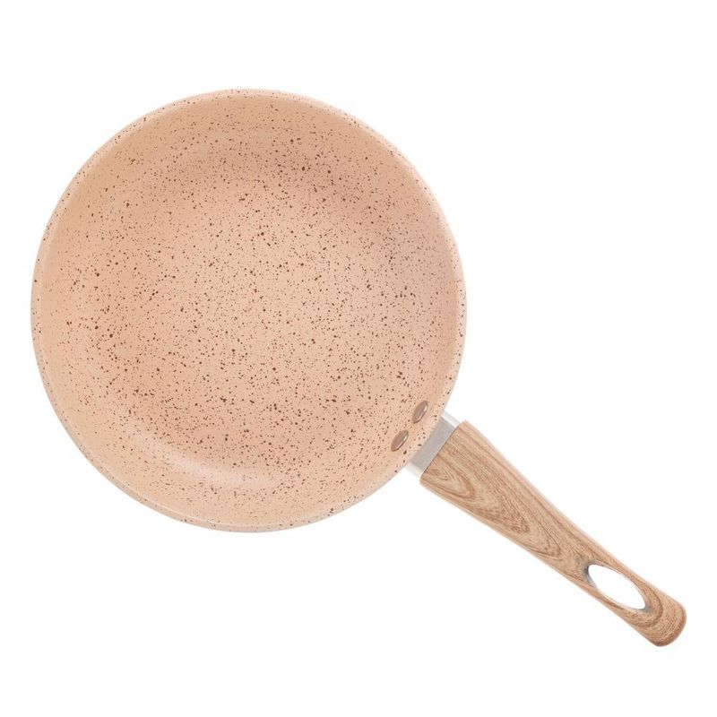 Frigideira lyor de alumínio e cerâmica granilite bege 24cm