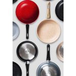 Frigideira lyor de alumínio e cerâmica granilite bege 24cm