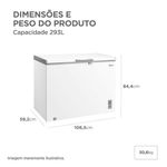Freezer Midea Horizontal 293L 1 Porta Branco Bivolt (MDRC411FZD013)