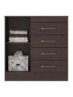 Cômoda Montevideu E Multiuso Viena em acabamento colorido Café Touch - Demóbile