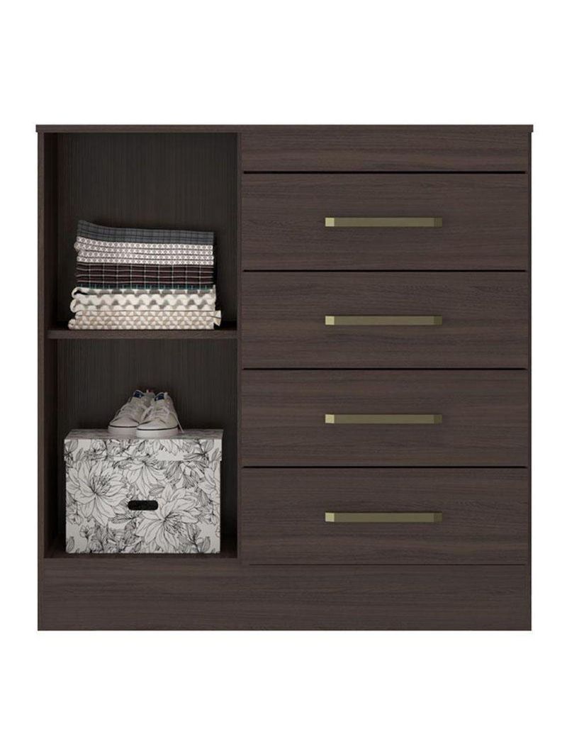 Cômoda Montevideu E Multiuso Viena em acabamento colorido Café Touch - Demóbile