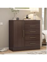 Cômoda Montevideu E Multiuso Viena em acabamento colorido Café Touch - Demóbile