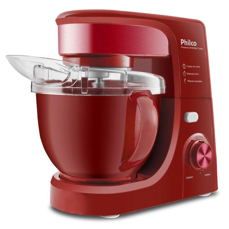 Batedeira Planetária Philco 4,5L Turbo Red 700W PHP500V 110V