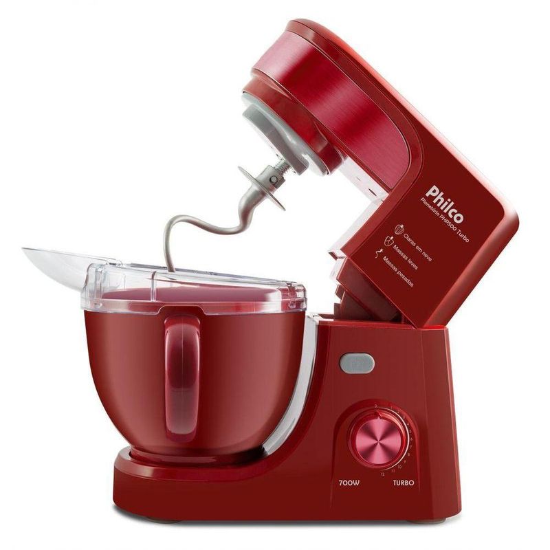 Batedeira Planetária Philco 4,5L Turbo Red 700W PHP500V 110V