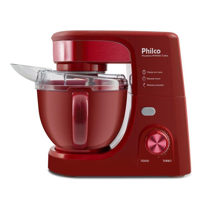 Batedeira Planetária Philco 4,5L Turbo Red 700W PHP500V 110V