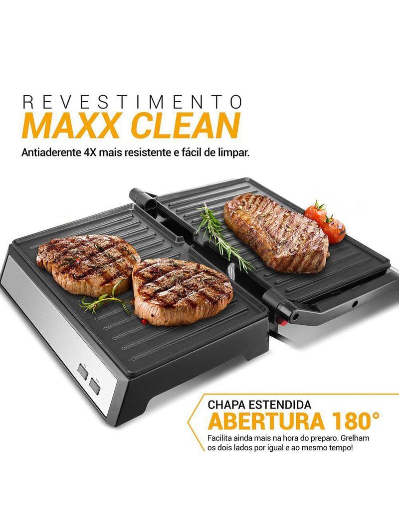 Grill Philco 2 Em 1 PGR32 Chapa Com Abertura 180° 110V