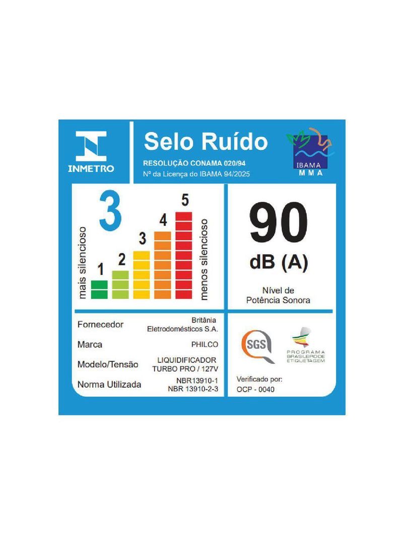 Liquidificador Philco 1200W 3L 12 Velocidades Preto Turbo Pro 110V