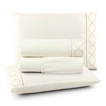 Jogo cama lençol santoro king micropercal 300 fios 4 peças - palha