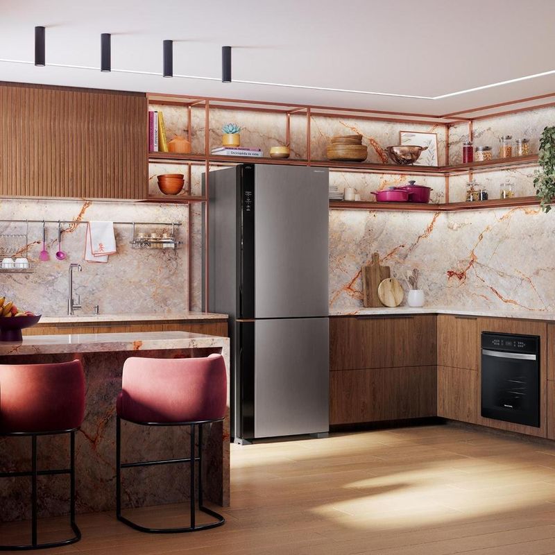 Geladeira brastemp bre66ak smart frost free inverse 500l inox bivolt