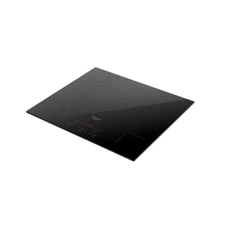 Cooktop de indução dako supreme 4 bocas trava de segurança preto 220v