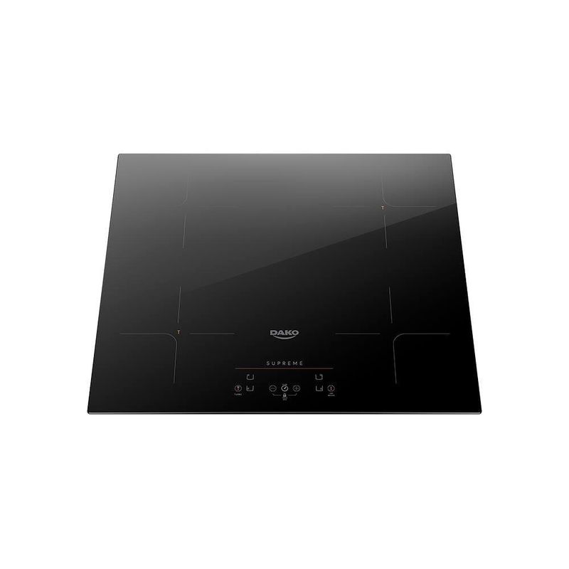 Cooktop de indução dako supreme 4 bocas trava de segurança preto 220v