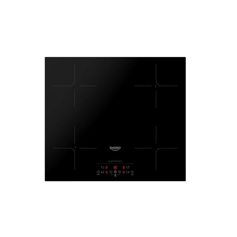 Cooktop de indução dako supreme 4 bocas trava de segurança preto 220v