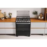 Fogao Itatiaia Itachef 5 Bocas Mesa De Inox Preto Tripla Chama Bivolt (3700000500)