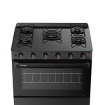 Fogão Esmaltec Ideal Super 5 Bocas Preto Mesa de Vidro Bivolt F5VAP