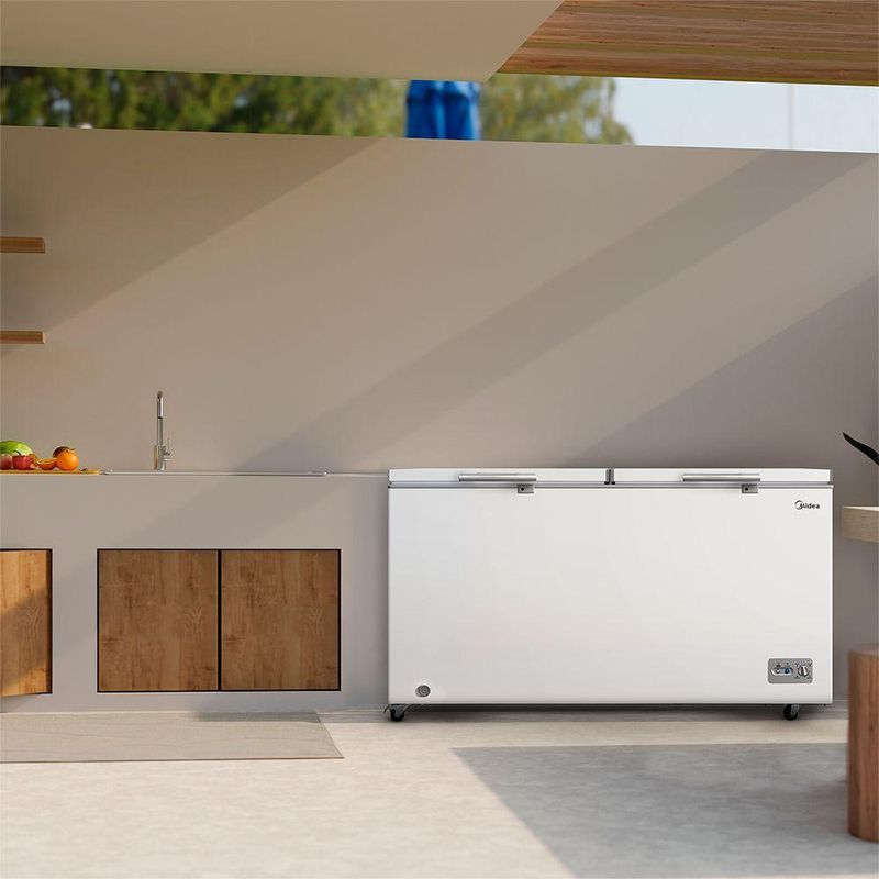 Freezer Midea Horizontal 508L 2 Porta Branco 127V (MDRC698FZD011)