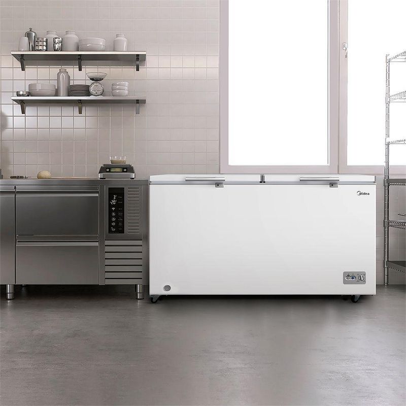 Freezer Midea Horizontal 508L 2 Porta Branco 127V (MDRC698FZD011)