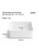 Cuba De Sobrepor Porcê Laguna (PCC3617A-BR)