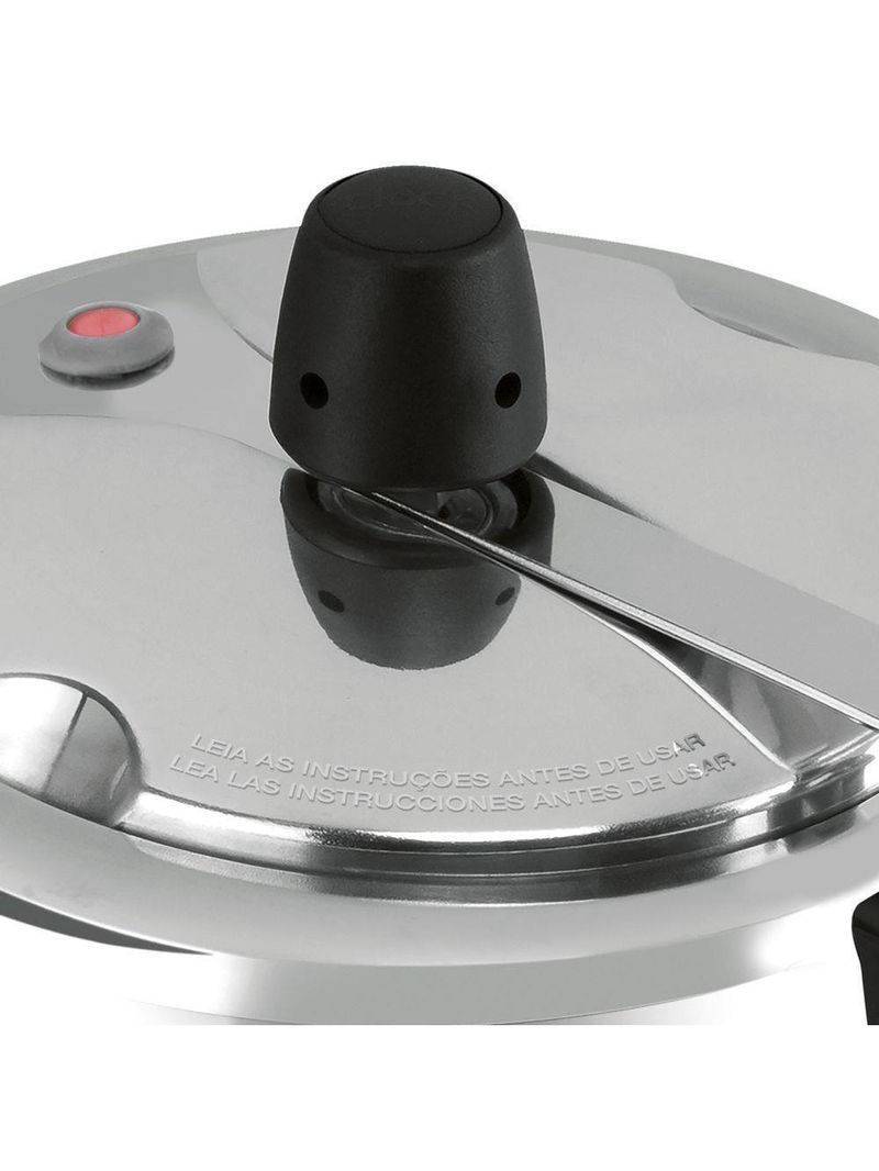 Panela de pressão clock 4,5 litros eco polida fechamento interno prata