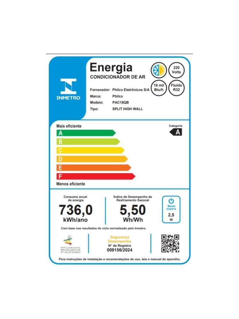 Ar Condicionado Bi Split Inverter Philco 18000 BTUs (2X9000) Quente e Frio 220V PAC18QV