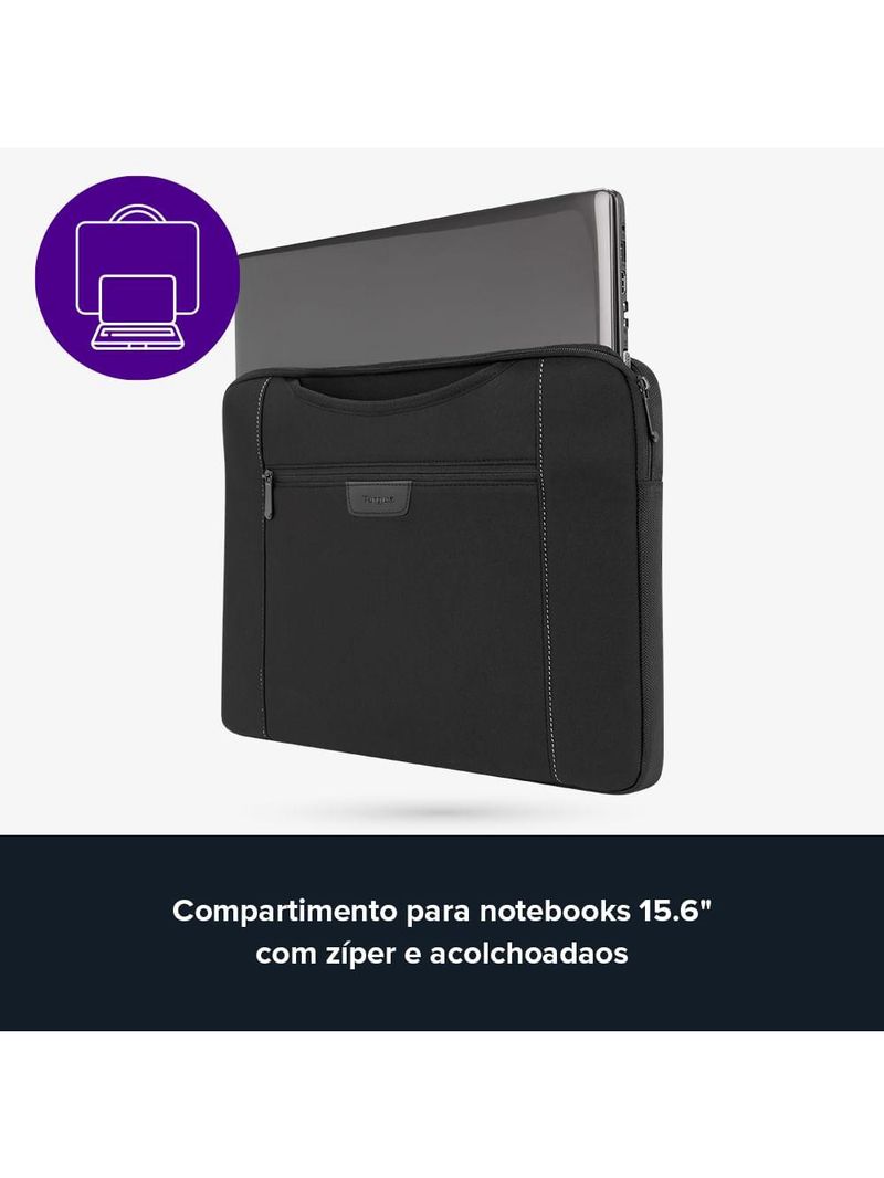 Maleta targus slipskin sleeve com alças guardáveis 156" - tss995