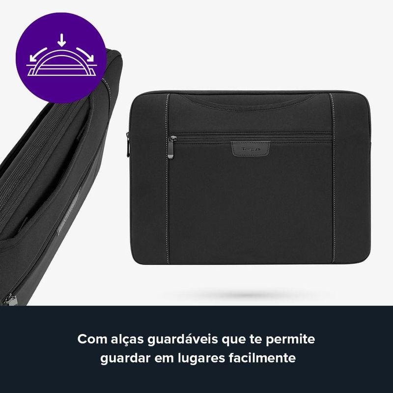 Maleta targus slipskin sleeve com alças guardáveis 156" - tss995