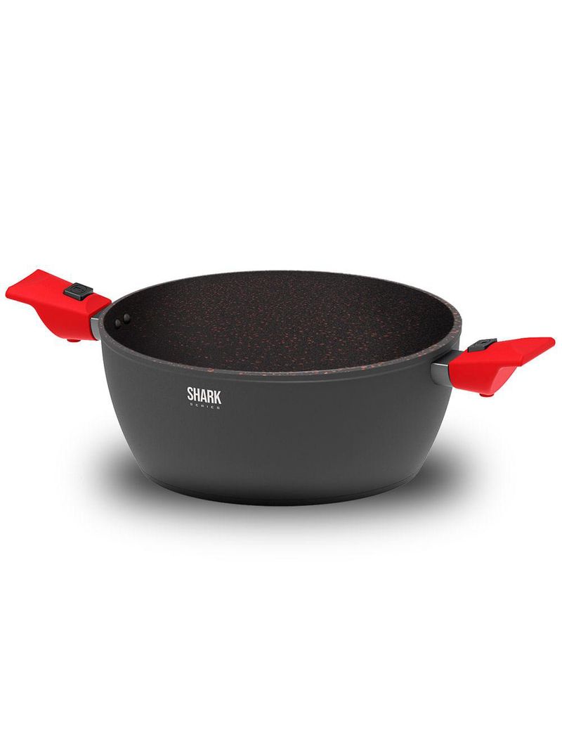 Panela polishop ichef ultra family size shark series vermelha 28cm