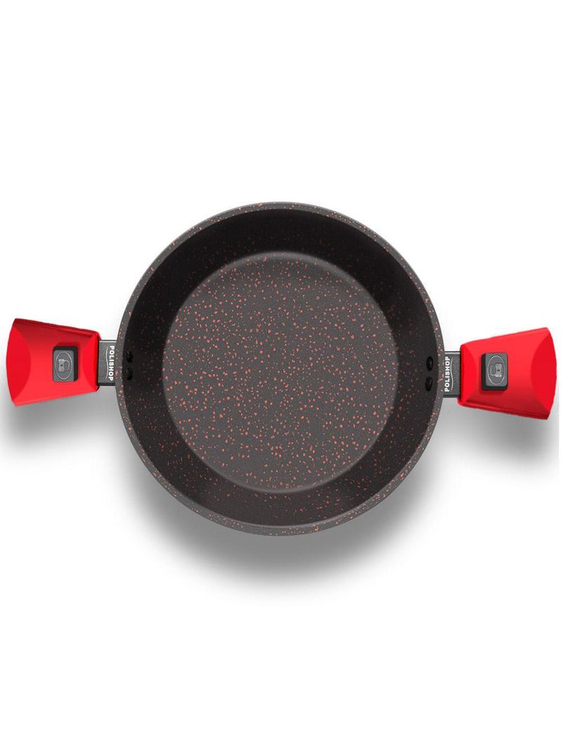 Panela polishop ichef ultra family size shark series vermelha 28cm