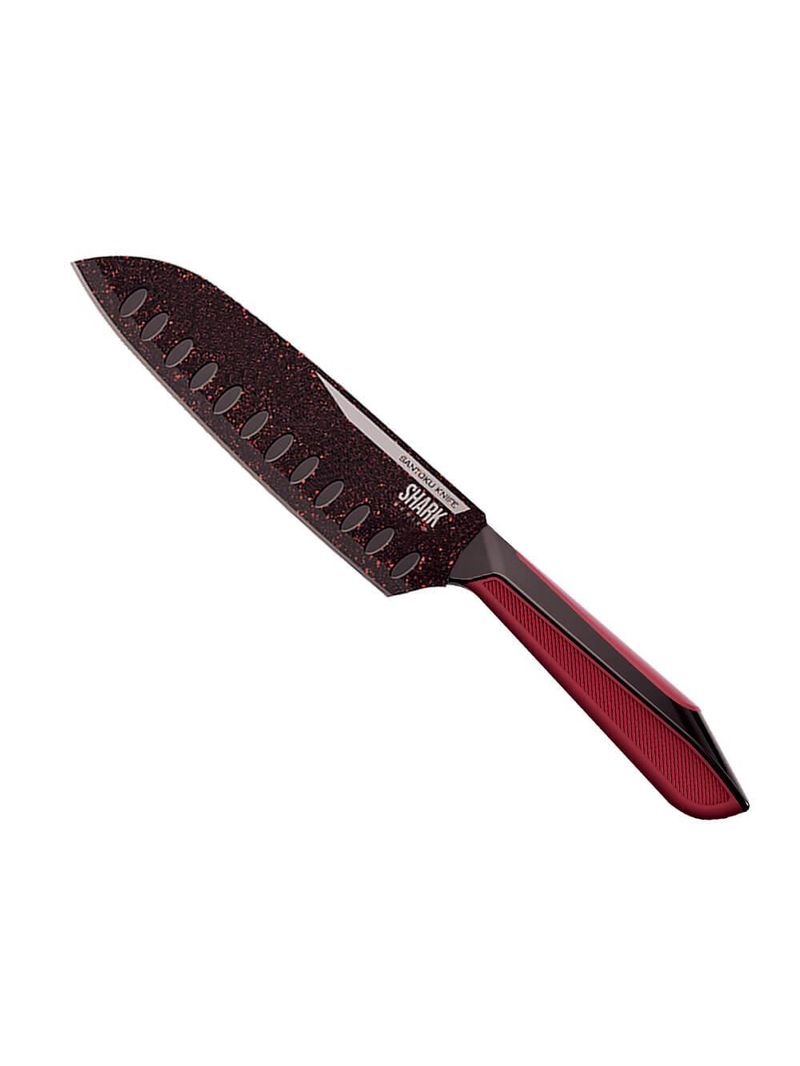 Conjunto de 6 facas polishop ichef special cut vermelha