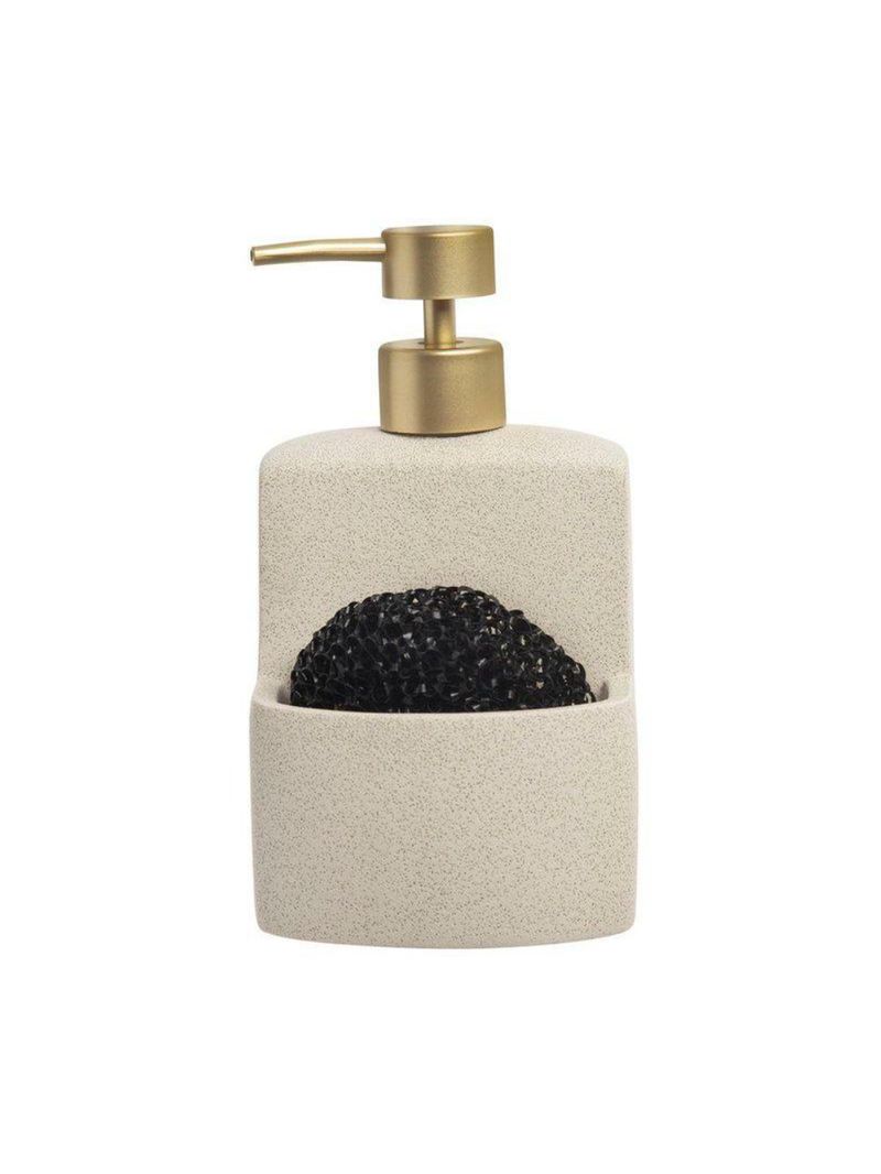 Jogo de porta detergente com esponja grain 2 pecas   home style
